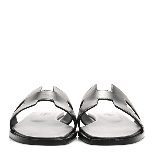 Amelia Box Calfskin Oran Sandals 36.5 Black