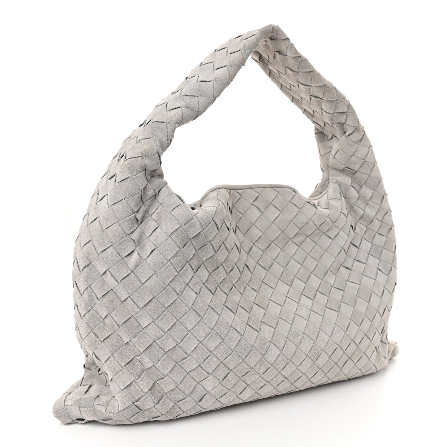 Bottega Veneta Suede Intrecciato Small Hop Sterling