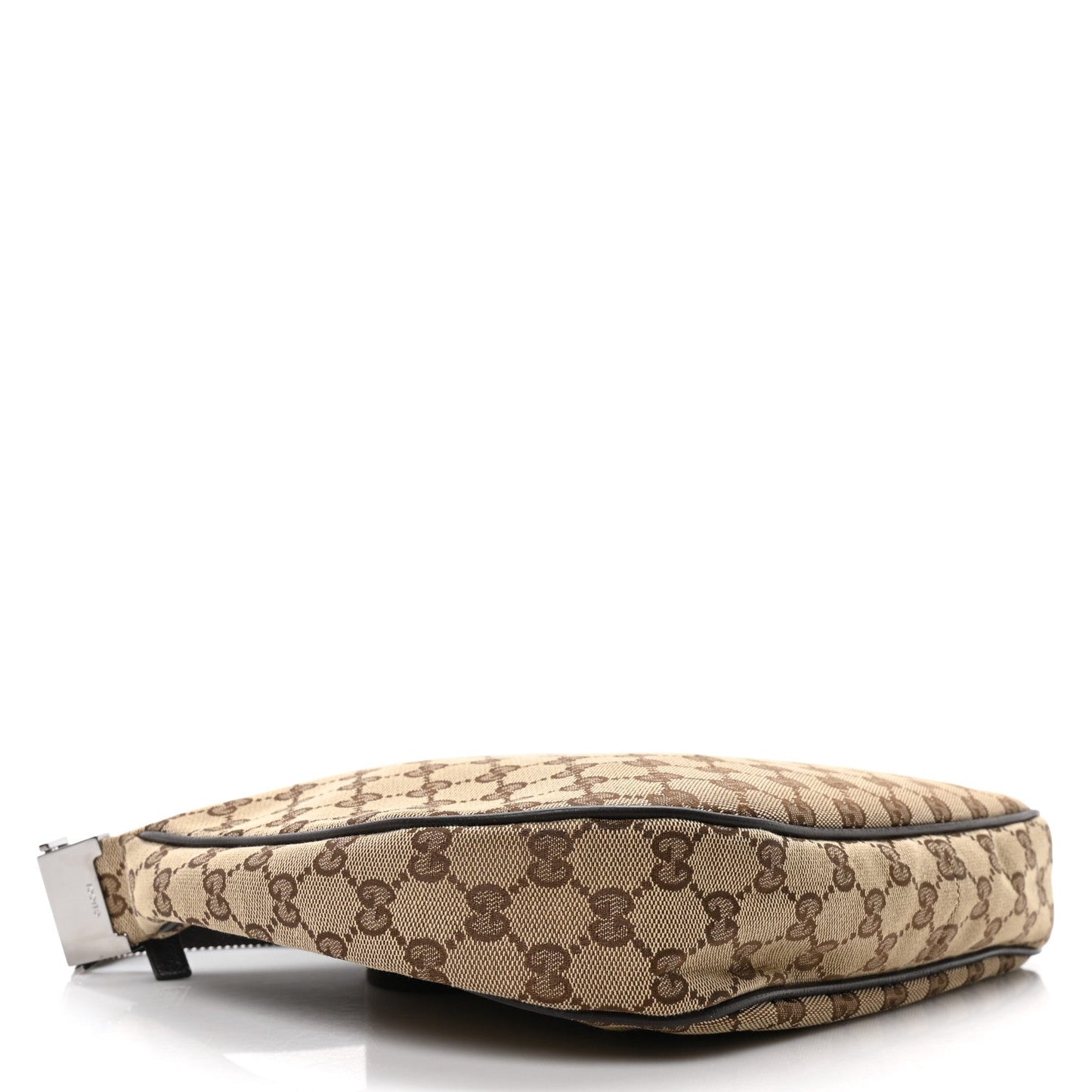 Amelia Monogram Medium Half Moon Hobo Dark Brown