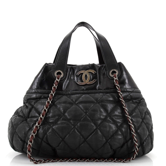 CHANEL In The Mix Tote Quilted Iridescent Calfskin Large