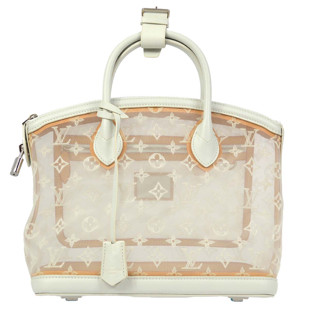 Louis Vuitton White Monogram Transparence Lockit Handbag M40699