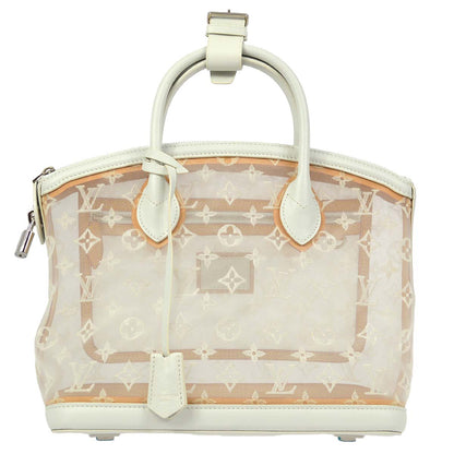 Louis Vuitton White Monogram Transparence Lockit Handbag M40699
