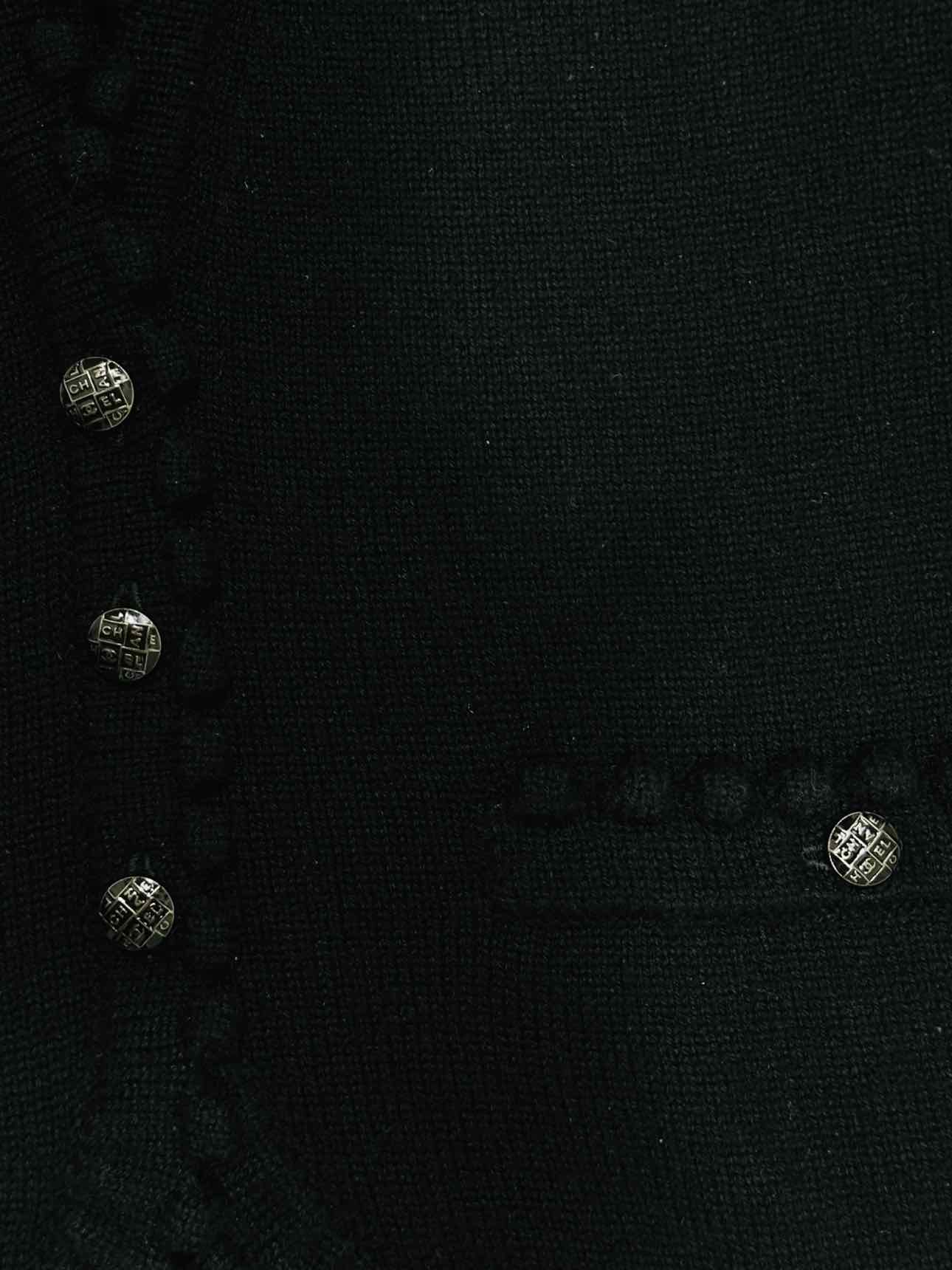 CHANEL Scalloped Black Size US 2 Sweater