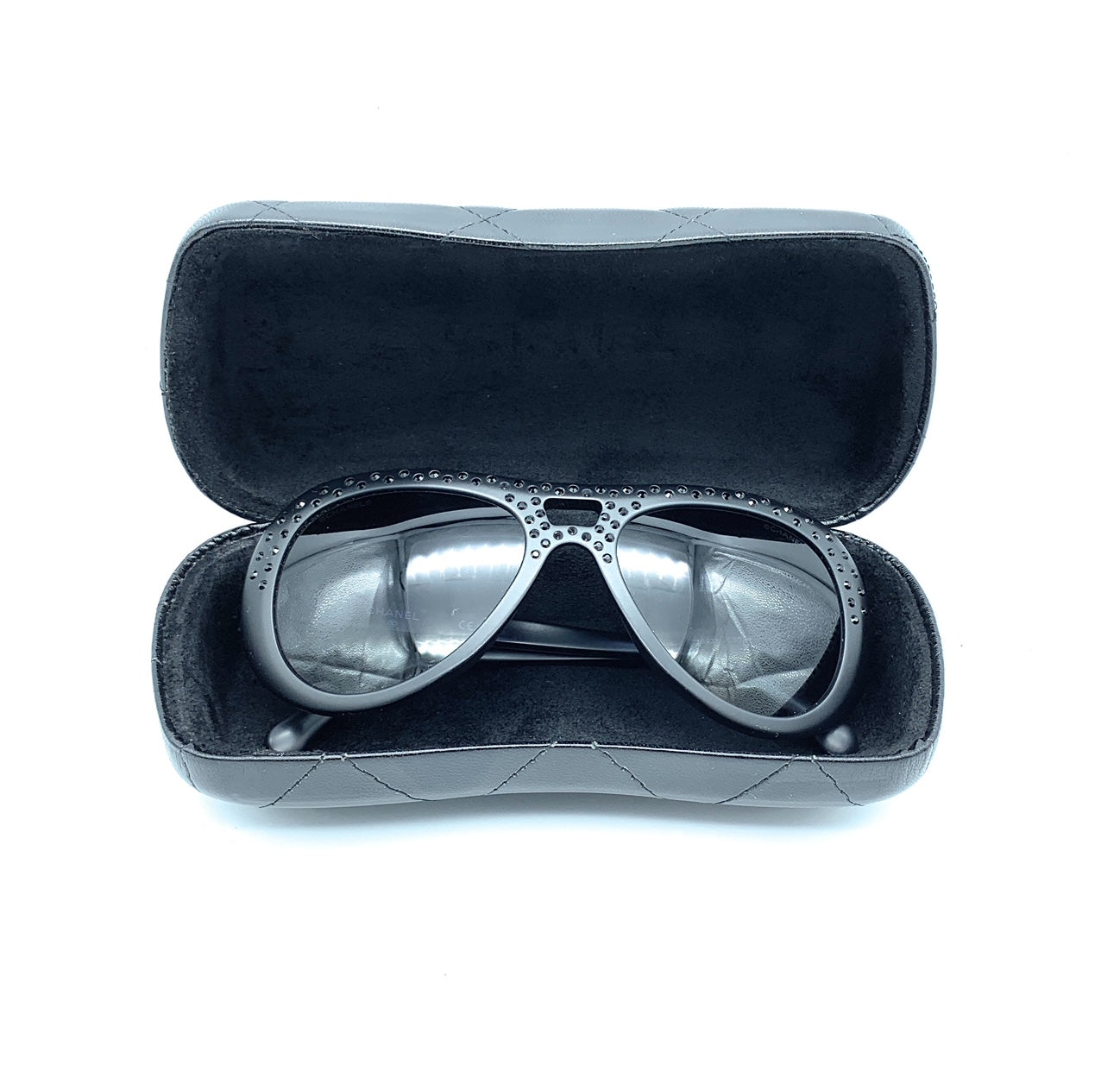 Chanel bag Swarovski Crystals Pilot Sunglasses 40921