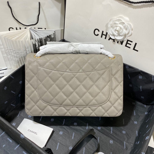 CHL - Large Classic Handbag Gold Hardware Grey For Women Handbags, Shoulder Bags 11.8in/30cm