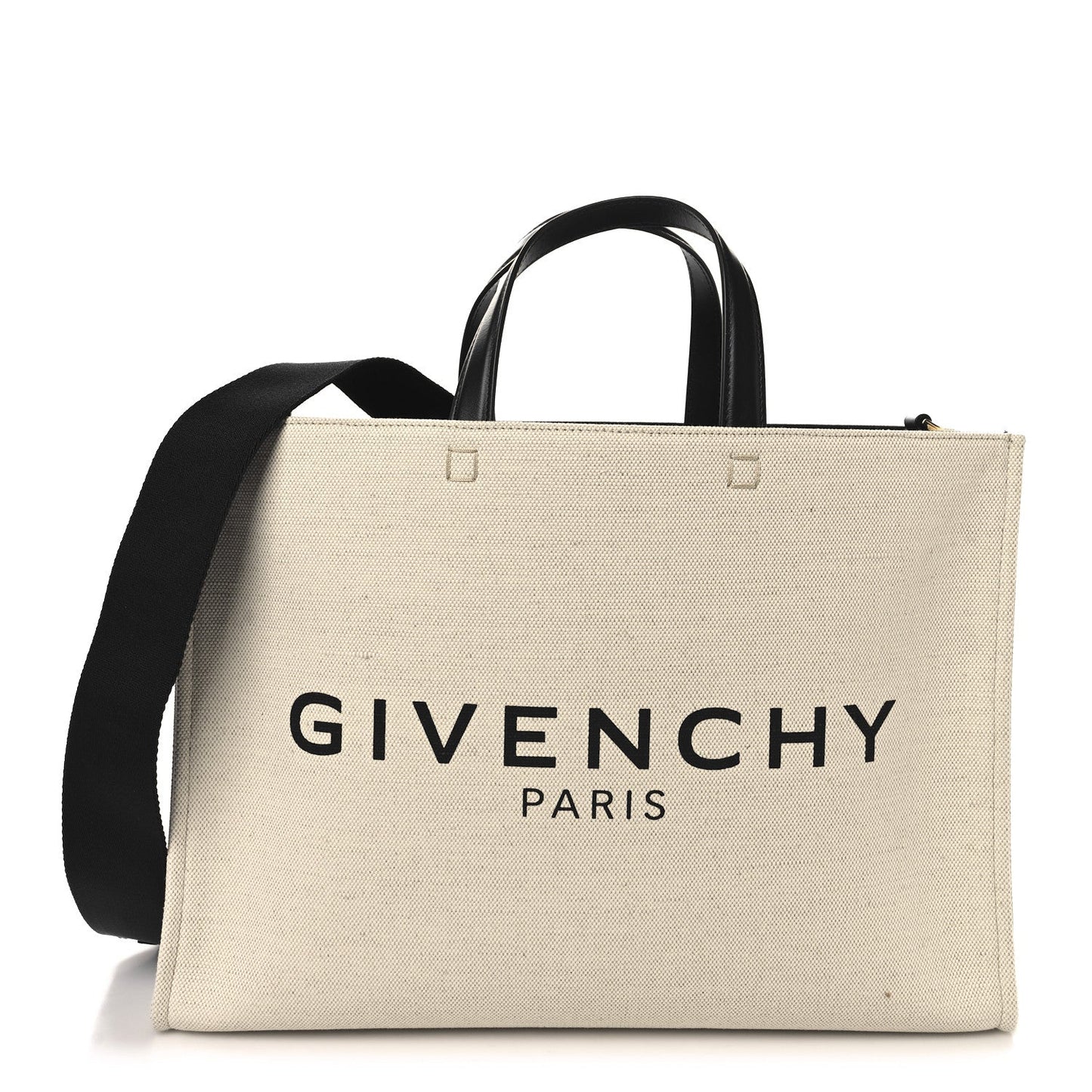 Givenchy Canvas Bond Shopper Tote Beige Black