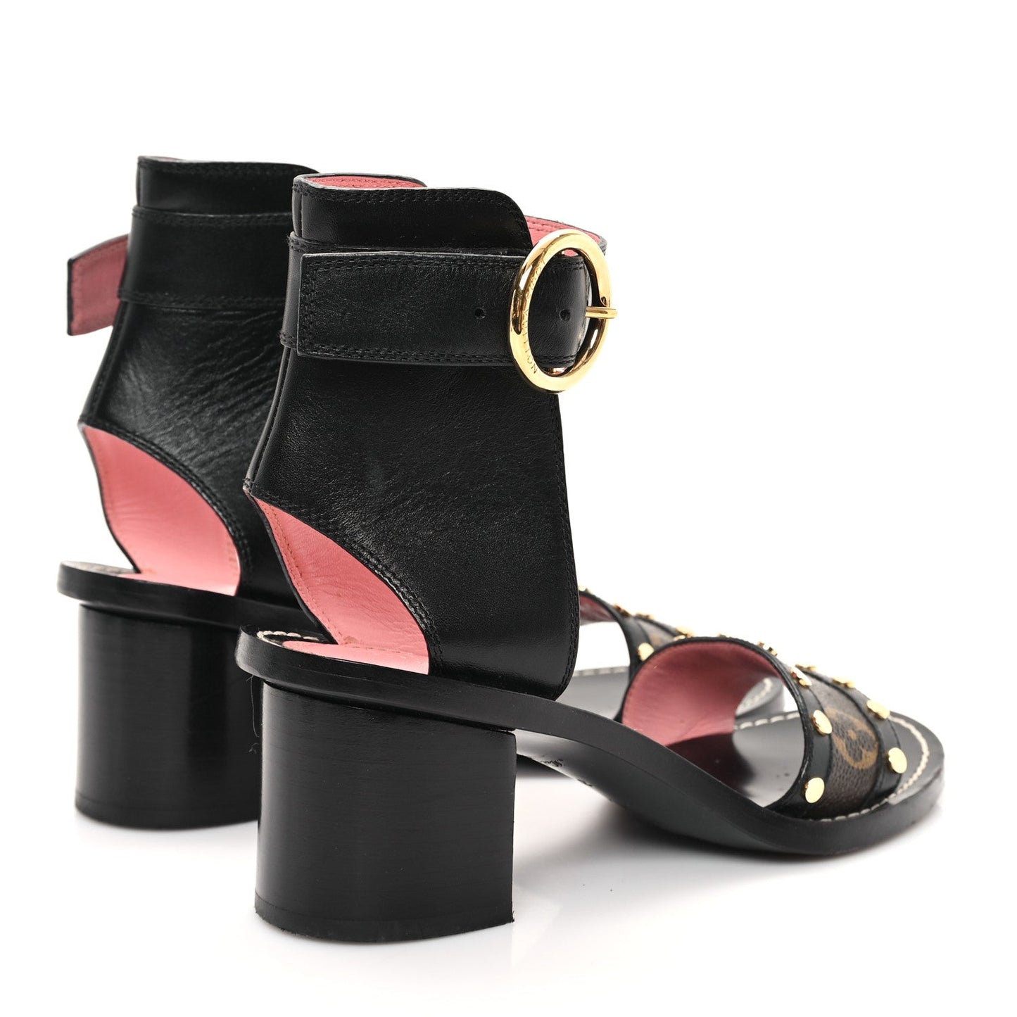 Louis Vuitton Calfskin Monogram Passenger Sandals Black