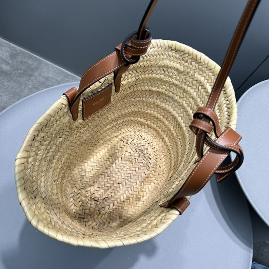 CE Teen Triomphe CE Classic Panier In Palm Leaves With Heart Patch Brown For Women 10in/25Amelia194002DUI.04LU 