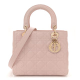 Christian Dior Lambskin Cannage Medium Lady Dior Light Pink