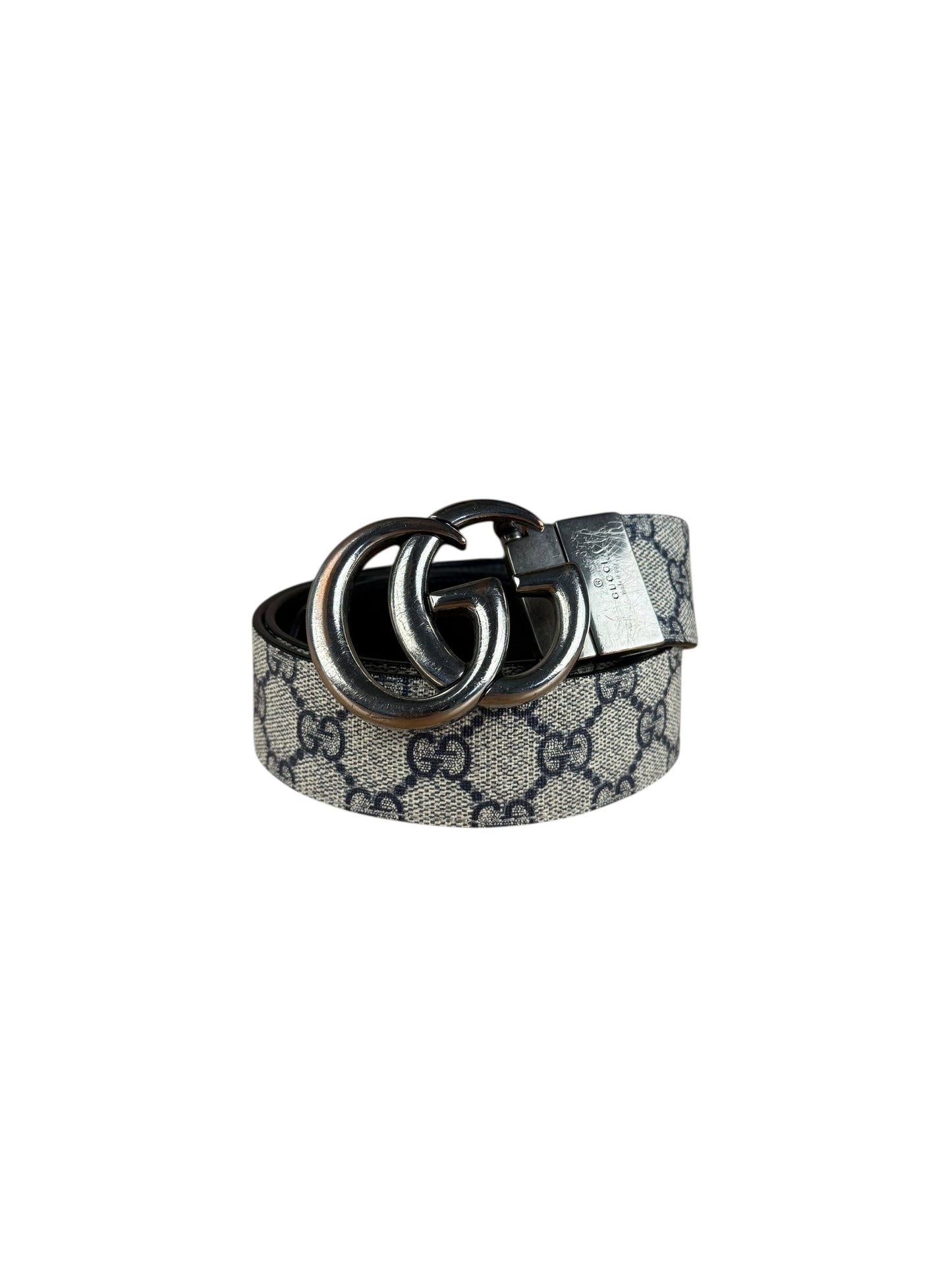 Gucci GG Marmont Navy Web Belt