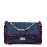 Amelia Denim Tweed 2.55 Reissue 225 Flap Blue Dark Pink