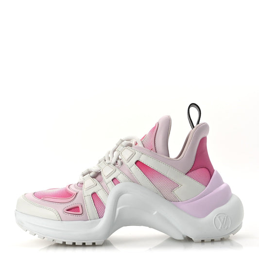 Louis Vuitton Calfskin Technical Nylon LV Archlight Sneaker Rose Clair