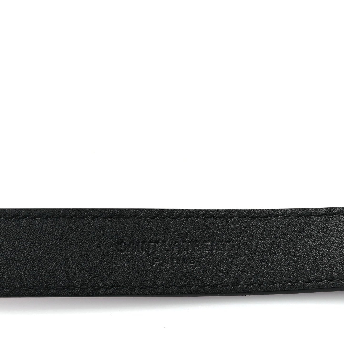 Saint Laurent Suede Calfskin Monogram Square Buckle Belt 85 34 Black