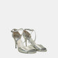 CHANEL Metallic Silver Size EU 41 Heeled Sandals