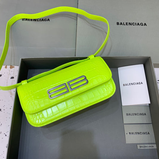 BLN-Ciaga Gossip Small Shoulder Bag Green Neon, For Women,  Bags 9.1in/23cm