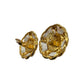 Chanel Orange Synthetic Pearl Leather & Chain Earrings