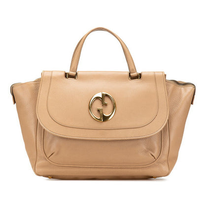 Gucci Double G Leather Boston Bag