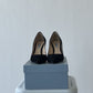 Prada Suede Pump - Gold Stilleto - Full Set