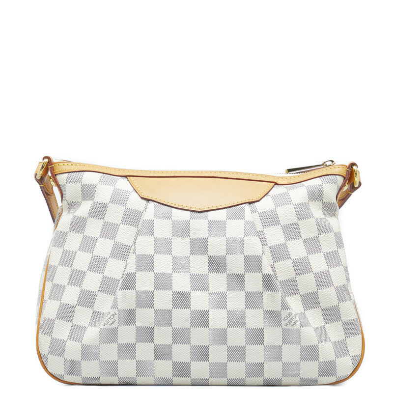 Louis Vuitton Damier Azur Syrac  PM Shoulder Bag White PVC Leather