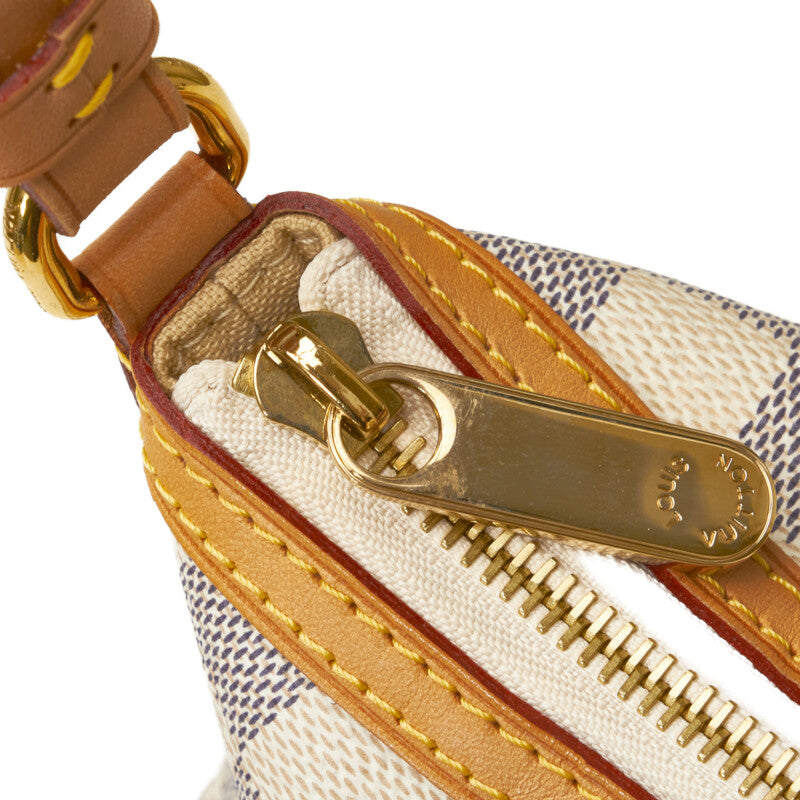 Louis Vuitton Damier Azur Syrac  PM Shoulder Bag White PVC Leather