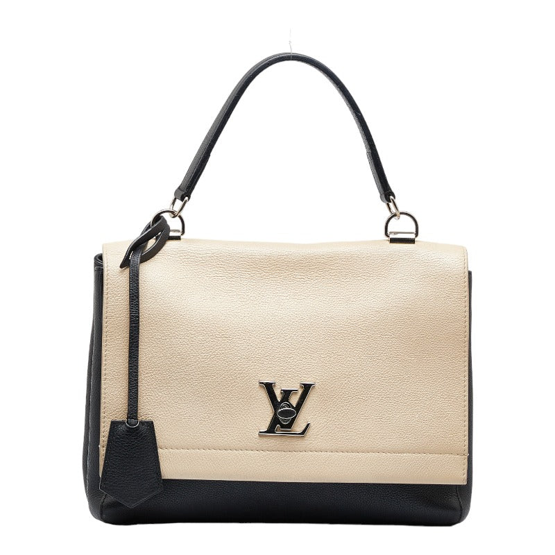 Louis Vuitton Rock Me 2 Cartable Handbag Shoulder Bag Noir Beige Leather