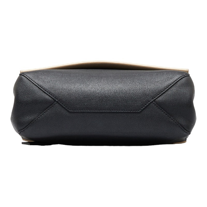 Louis Vuitton Rock Me 2 Cartable Handbag Shoulder Bag Noir Beige Leather