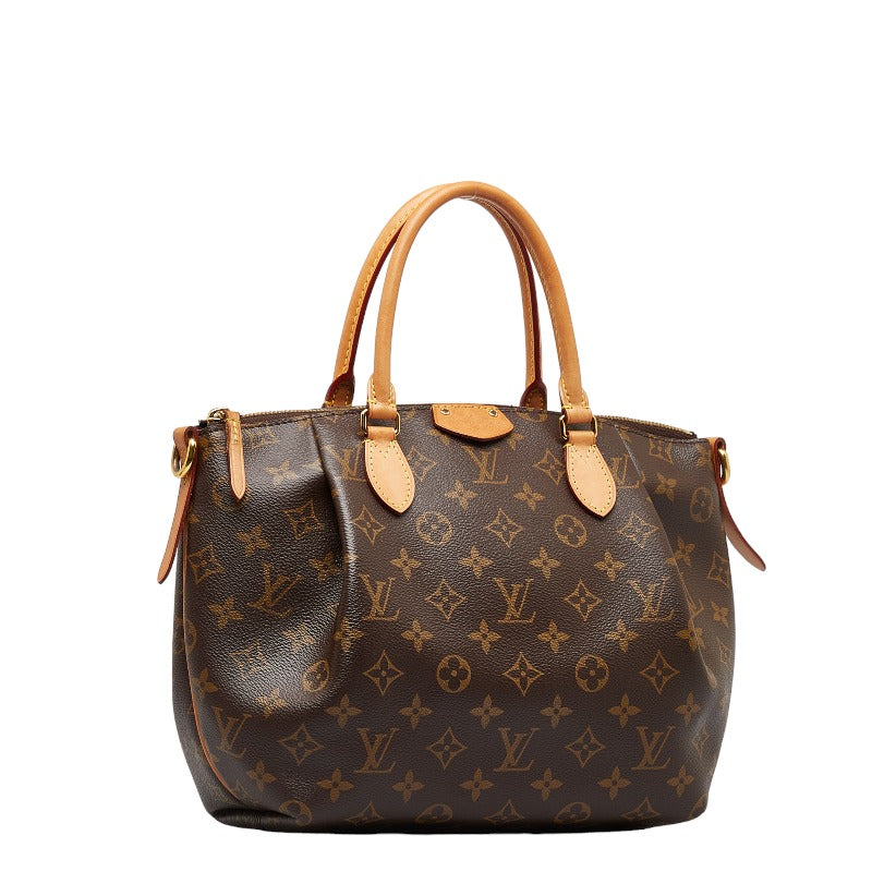 Louis Vuitton Monogram Turen PM Handbag Shoulder Bag Brown PVC Leather