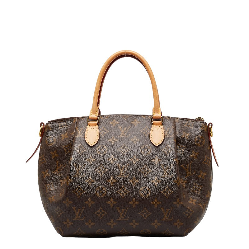 Louis Vuitton Monogram Turen PM Handbag Shoulder Bag Brown PVC Leather