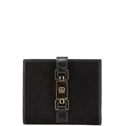 Gucci Jackie Leather Suede Trifold Wallet