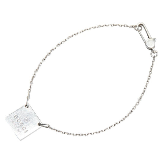 Gucci Logo Square Plate SV925 Bracelet