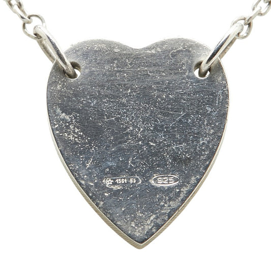 Gucci Heart Plate SV925 Necklace