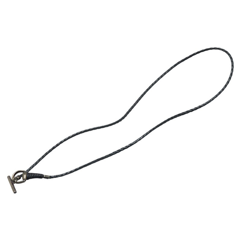 Gucci Horsebit Leather 925 Silver Necklace