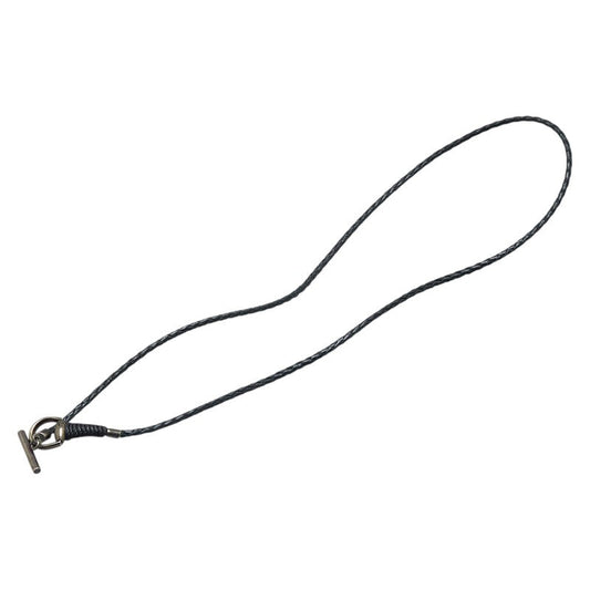 Gucci Horsebit Leather 925 Silver Necklace
