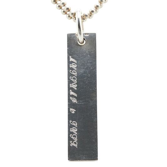 Gucci Logo Plate SV925 Necklace