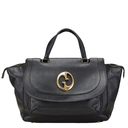 Gucci Double G Leather Boston Bag