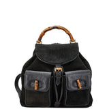 Gucci Bamboo Suede Leather Backpack