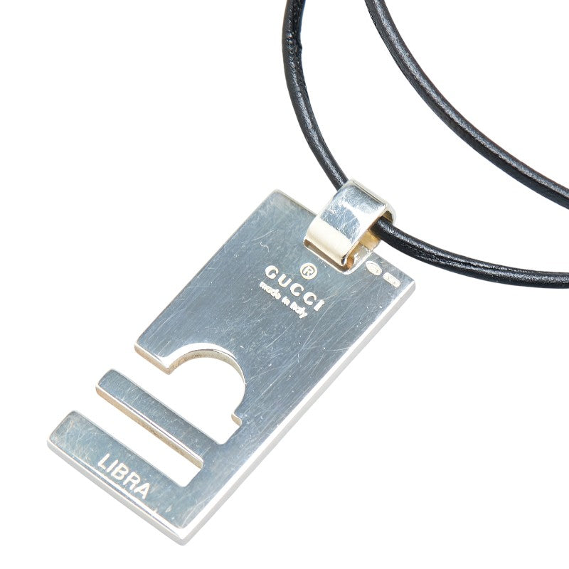 Gucci LIBRA SV925 Leather Necklace