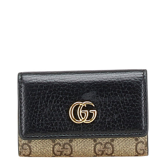Gucci GG Marmont GG Supreme Leather Key Case