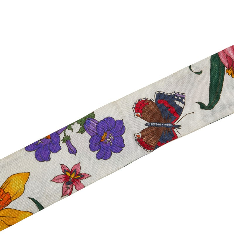 Gucci Flora Silk Neck Bow Scarf