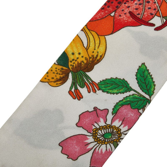 Gucci Flora Silk Neck Bow Scarf