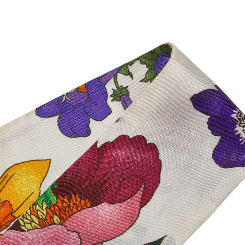 Gucci Flora Silk Neck Bow Scarf