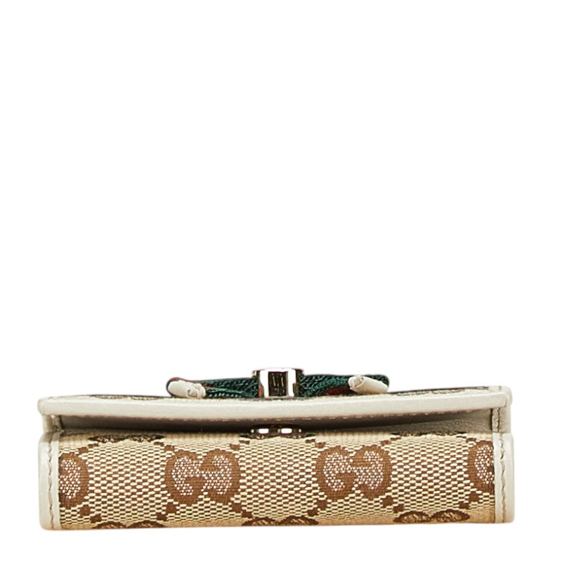 Gucci GG Canvas Sheline Ribbon Key Case