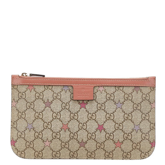 Gucci GG Supreme Star PVC Leather Pouch