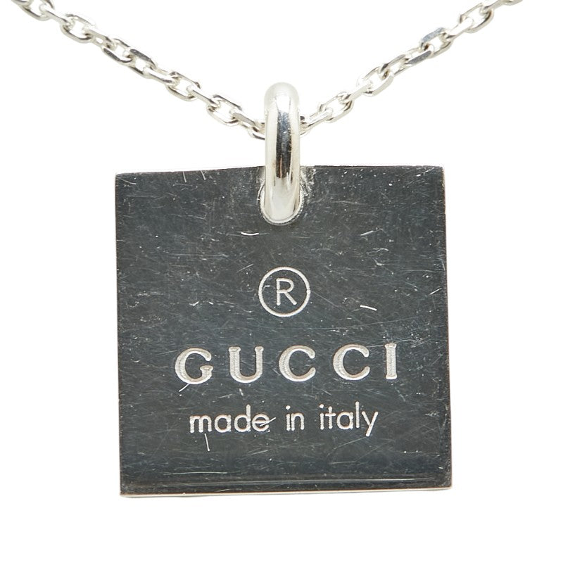 Gucci Square Plate SV925 Necklace