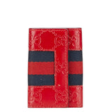 Gucci Gucci Signature Shearling Line 6 Key Case Leather