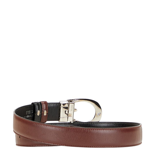 Gucci G Buckle Leather Belt