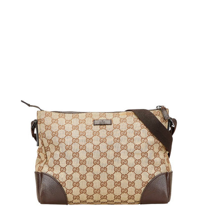 Gucci GG Canvas Canvas Leather Shoulder Bag