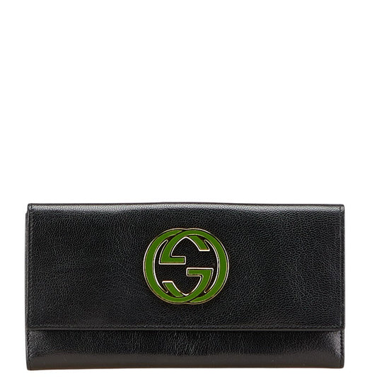 Gucci Interlocking G Leather Long Wallet