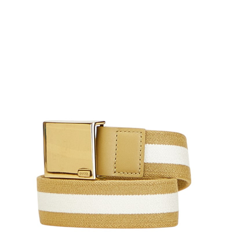 Gucci Logo Canvas Leather Belt