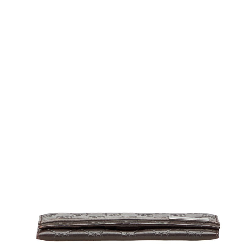 Gucci Logo Plate Guccissima Leather Long Wallet